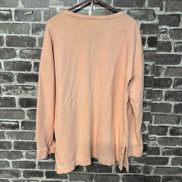 J. Jill PureJill vneck sweater top pink organic cotton - Picture 8 of 9